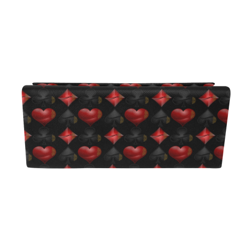 Black and Red Casino Poker Card Shapes Custom Foldable Glasses Case