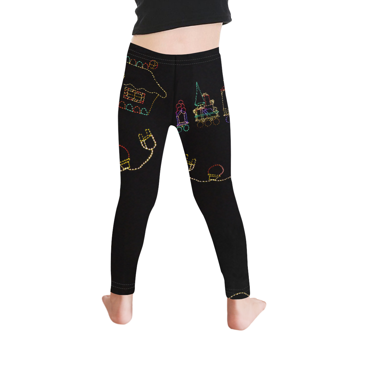 Train Garden Kid's Ankle Length Leggings (Model L06)