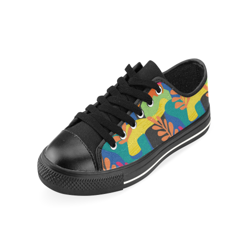Abstract Nature Pattern Men's Classic Canvas Shoes (Model 018)