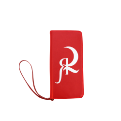 Red Queen White Symbol Red Women's Clutch Wallet (Model 1637)