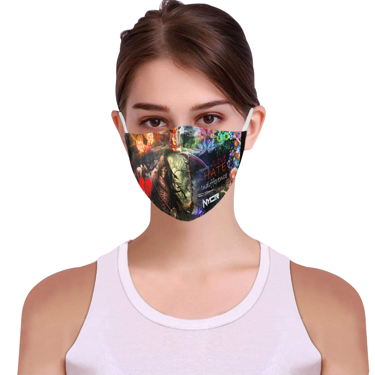 NYCR Opposite of Love Mask 3D Mouth Mask with Drawstring (2 Filters Included) (Model M04) (Non-medical Products)