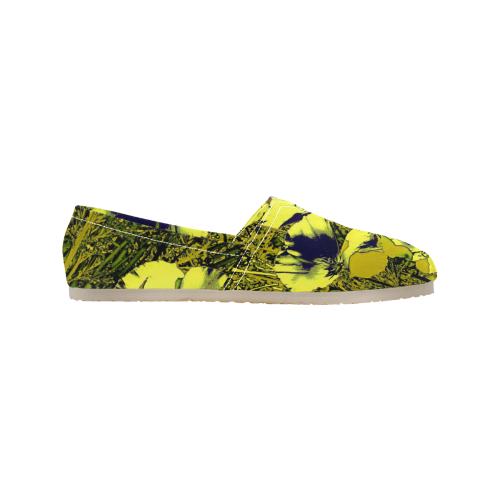 Amazing glowing flowers 2C by JamColors Women's Classic Canvas Slip-On (Model 1206)