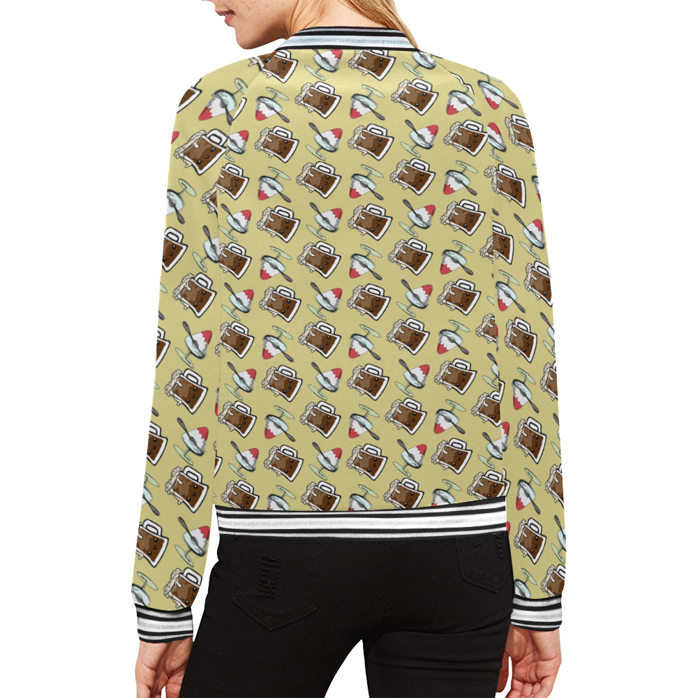 kawaii rootbeer All Over Print Bomber Jacket for Women (Model H21)