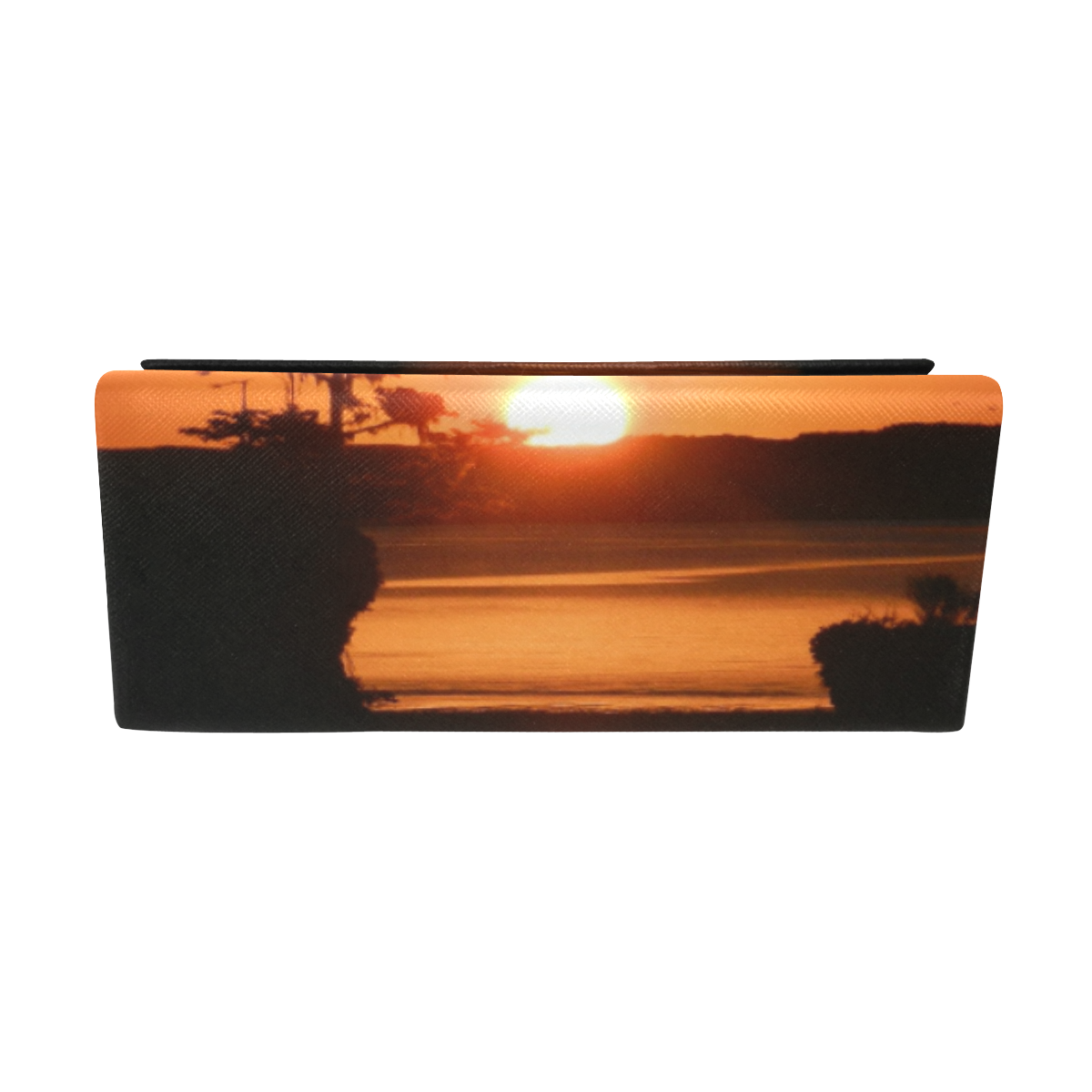 rocks sunset Custom Foldable Glasses Case