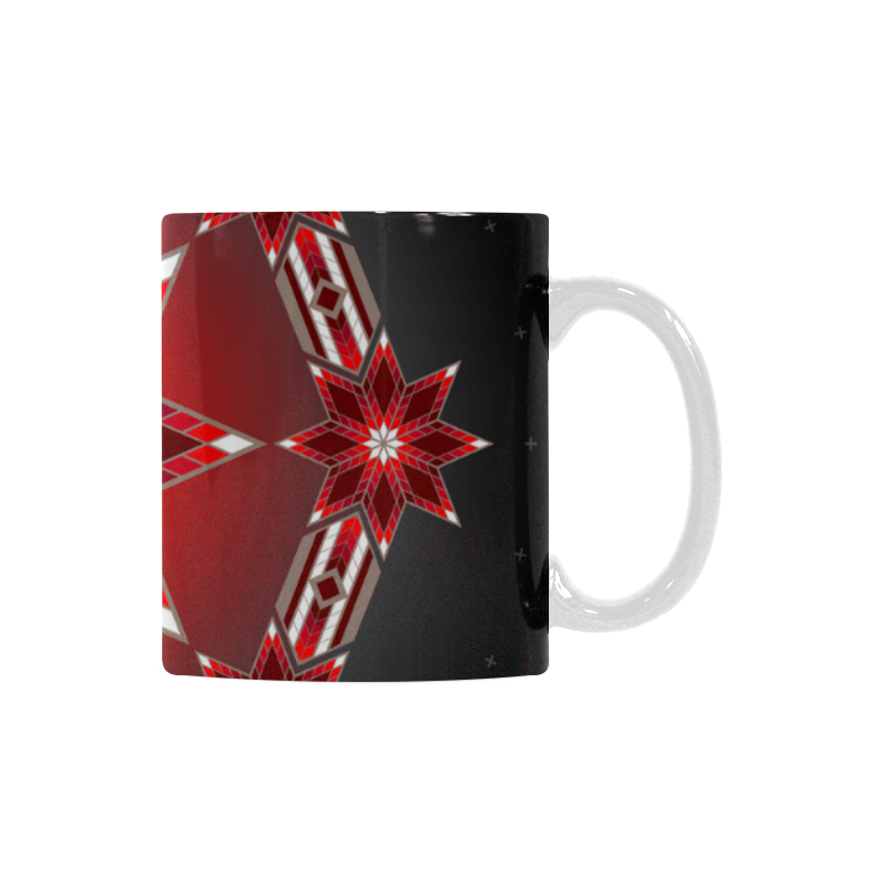 Morning Stars Circle Red White Mug(11OZ)