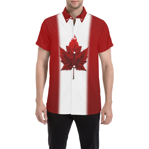 Canada Maple Leaf Print T Shirt Tees For Men Casual Short Sleeve