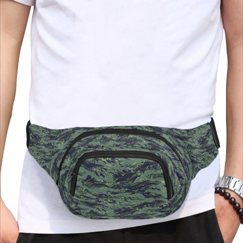 Jungle Tiger Stripe Green Camouflage Fanny Pack/Small (Model 1677)