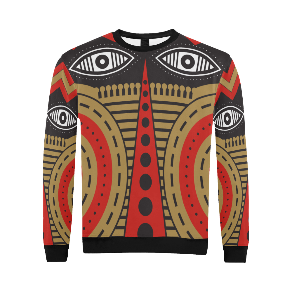 illuminati tribal All Over Print Crewneck Sweatshirt for Men (Model H18)