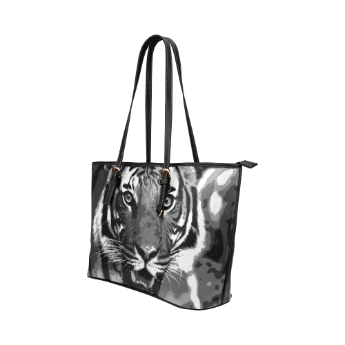 TIGER 15 Leather Tote Bag/Small (Model 1651)