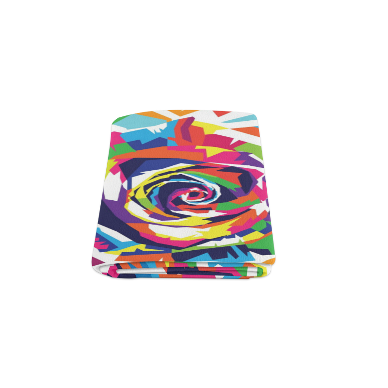 Rainbow Rose Blanket 50"x60"