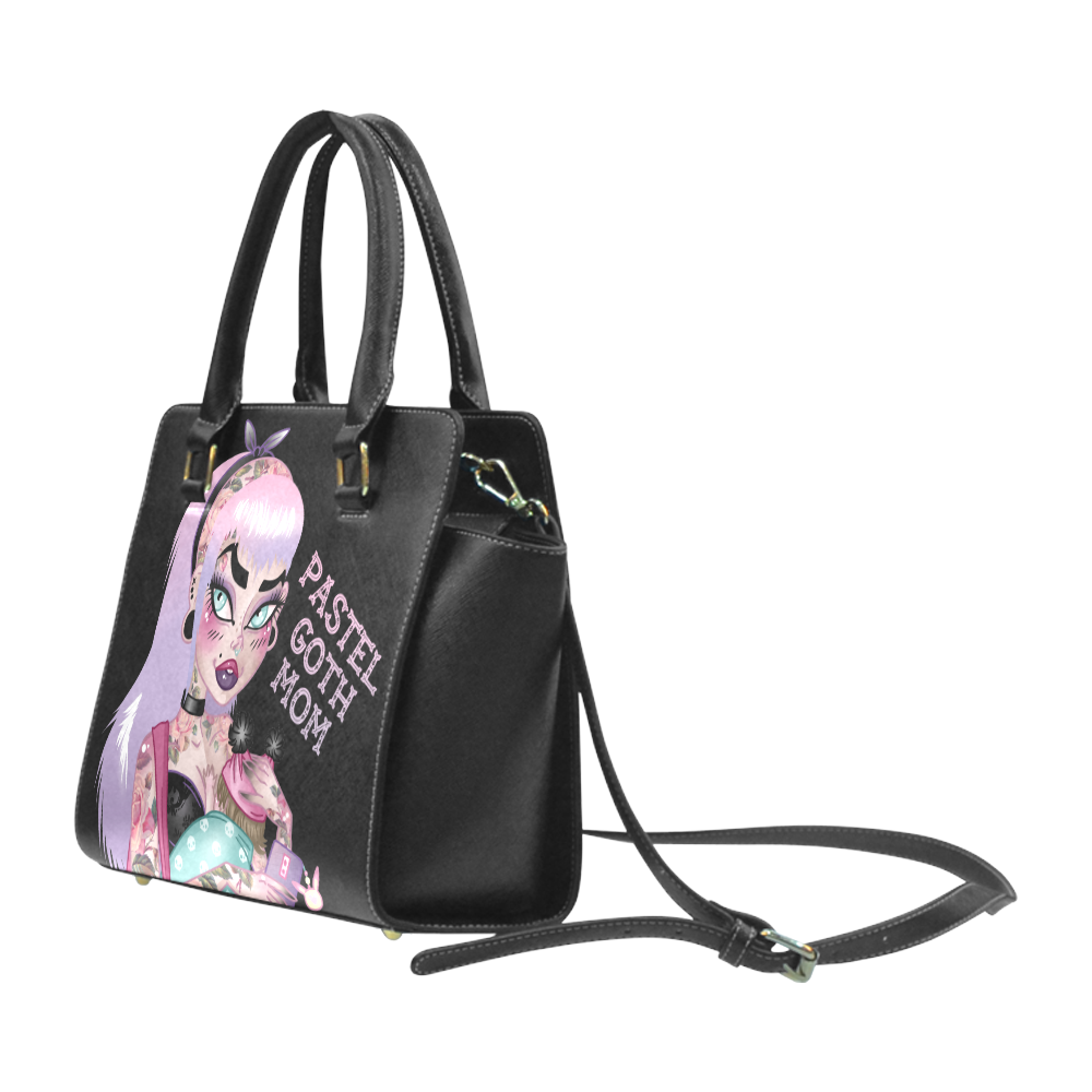 Pastel Goth Mom Studded Bag Rivet Shoulder Handbag (Model 1645)