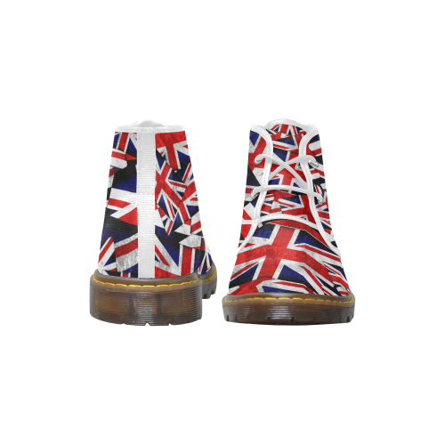 Union Jack British UK Flag Women's Canvas Chukka Boots/Large Size (Model 2402-1)