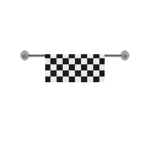 Black White Checkers Square Towel 13“x13”