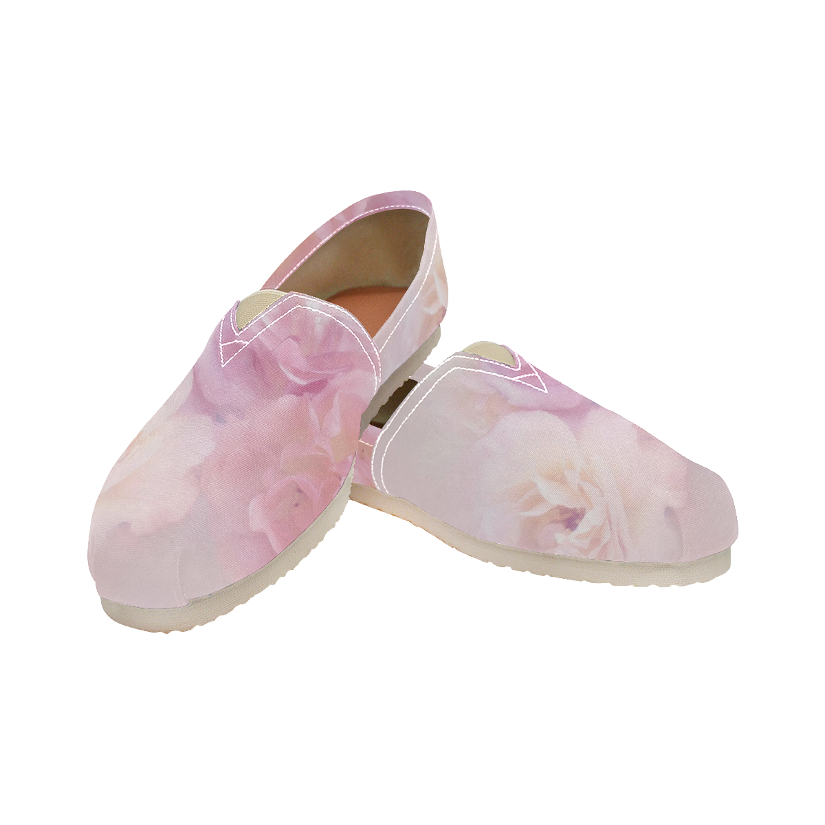 Delicate floral 218 by JamColors Women's Classic Canvas Slip-On (Model 1206)