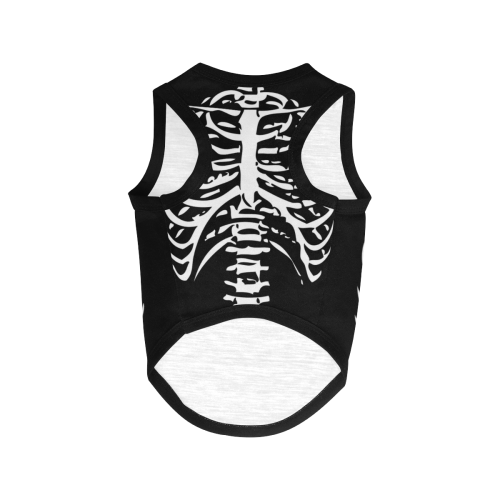 Halloween Costume Skeleton Ribs All Over Print Pet Tank Top
