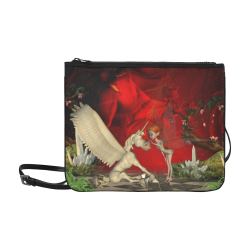 Cute little fairy and pegasus Slim Clutch Bag (Model 1668)