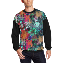 Graffiti Wall and Paint Splatter (Vest Style) All Over Print Crewneck Sweatshirt for Men/Large (Model H18)