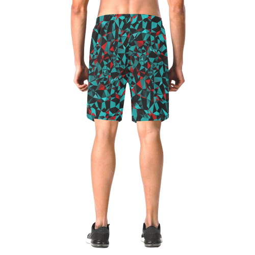 Geo Print Men's All Over Print Elastic Beach Shorts (Model L20)