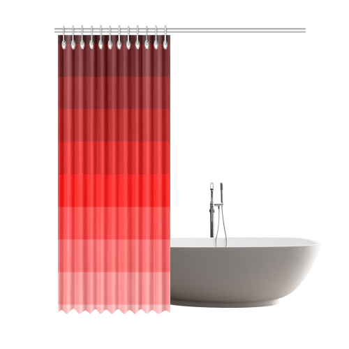 Red multicolored stripes Shower Curtain 69"x84"
