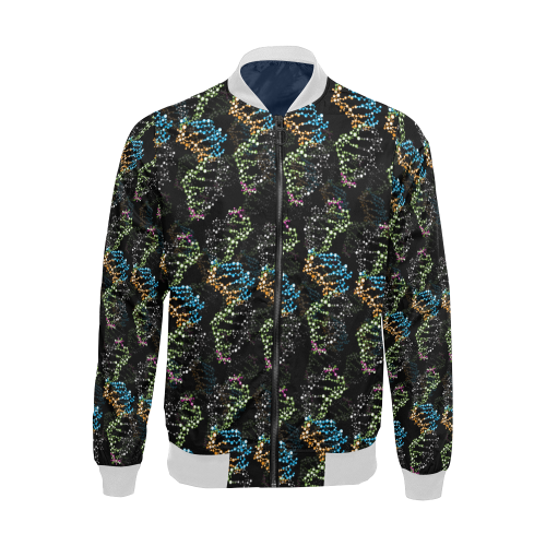DNA pattern - Biology - Scientist All Over Print Bomber Jacket for Men/Large Size (Model H19)