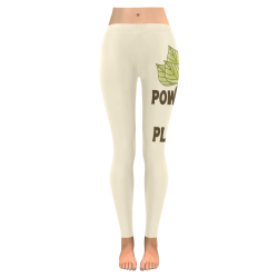 Powered by Plants (vegan) Women's Low Rise Leggings (Invisible Stitch) (Model L05)