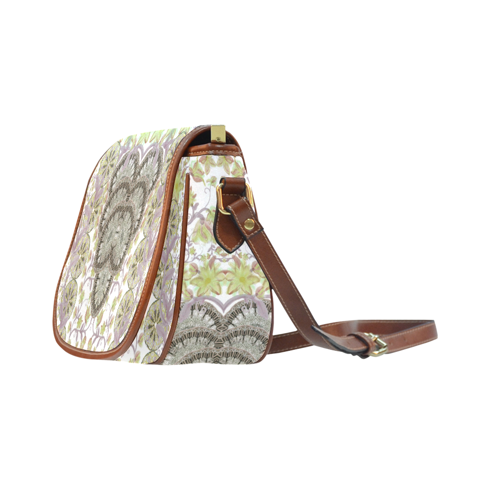 indian flowers 3 Saddle Bag/Small (Model 1649) Full Customization