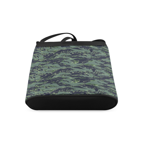 Jungle Tiger Stripe Green Camouflage Crossbody Bags (Model 1613)