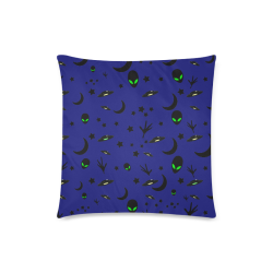 Alien Flying Saucers Stars Pattern Custom Zippered Pillow Case 18"x18"(Twin Sides)