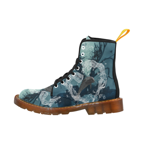 Dolphin jumping by a heart Martin Boots For Men Model 1203H