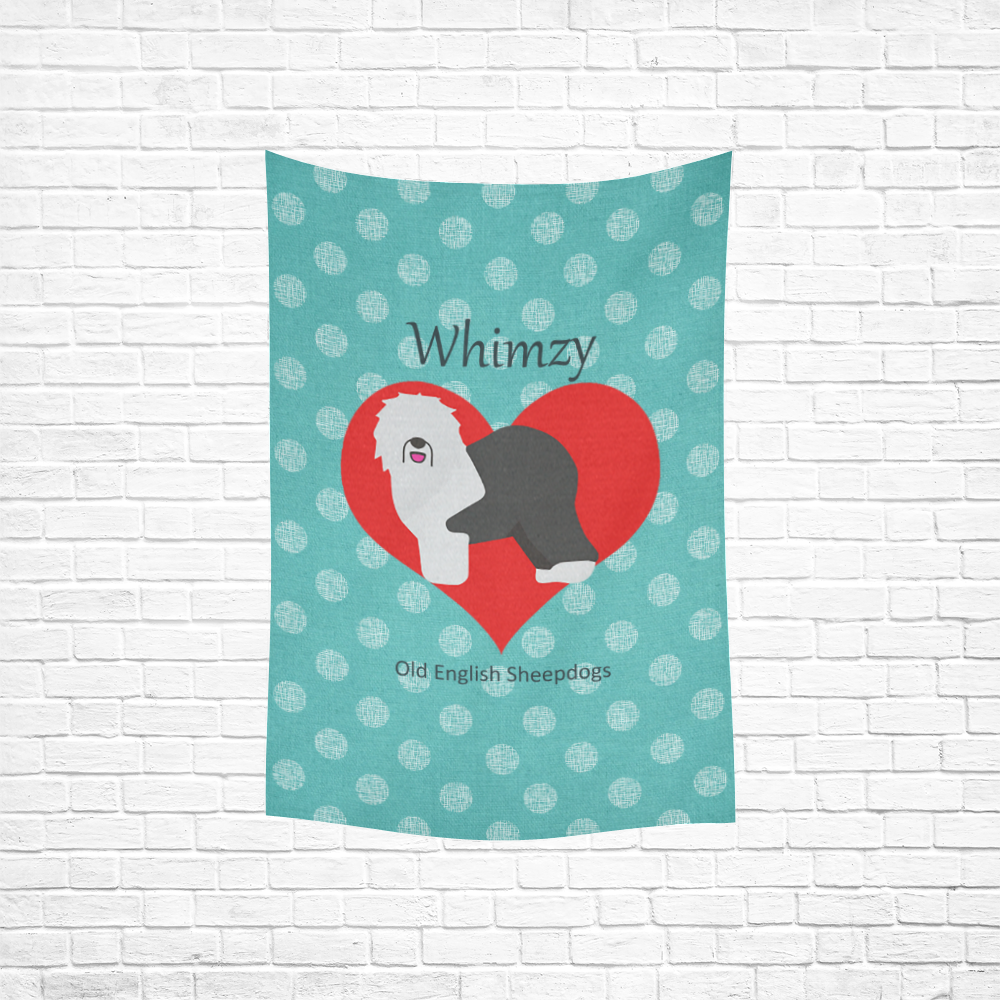Whimzy1a Cotton Linen Wall Tapestry 40"x 60"