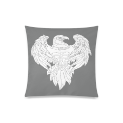 Color Me Eagle Sugar Skull Grey Custom Zippered Pillow Case 20"x20"(Twin Sides)