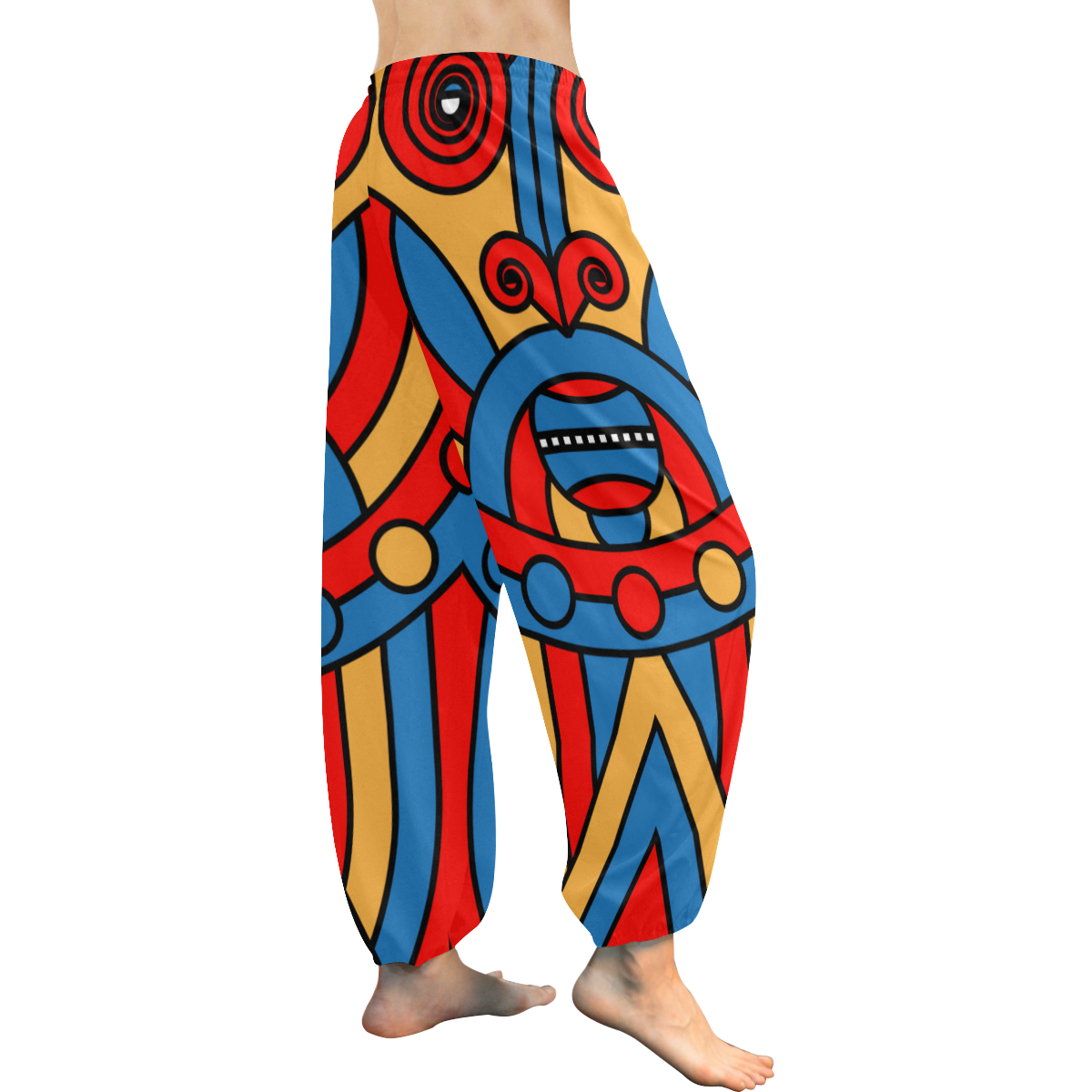Aztec Maasai Lion Tribal Women's All Over Print Harem Pants (Model L18)
