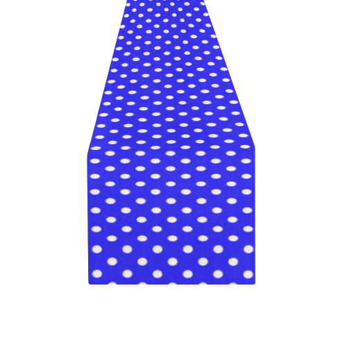 Blue polka dots Table Runner 14x72 inch