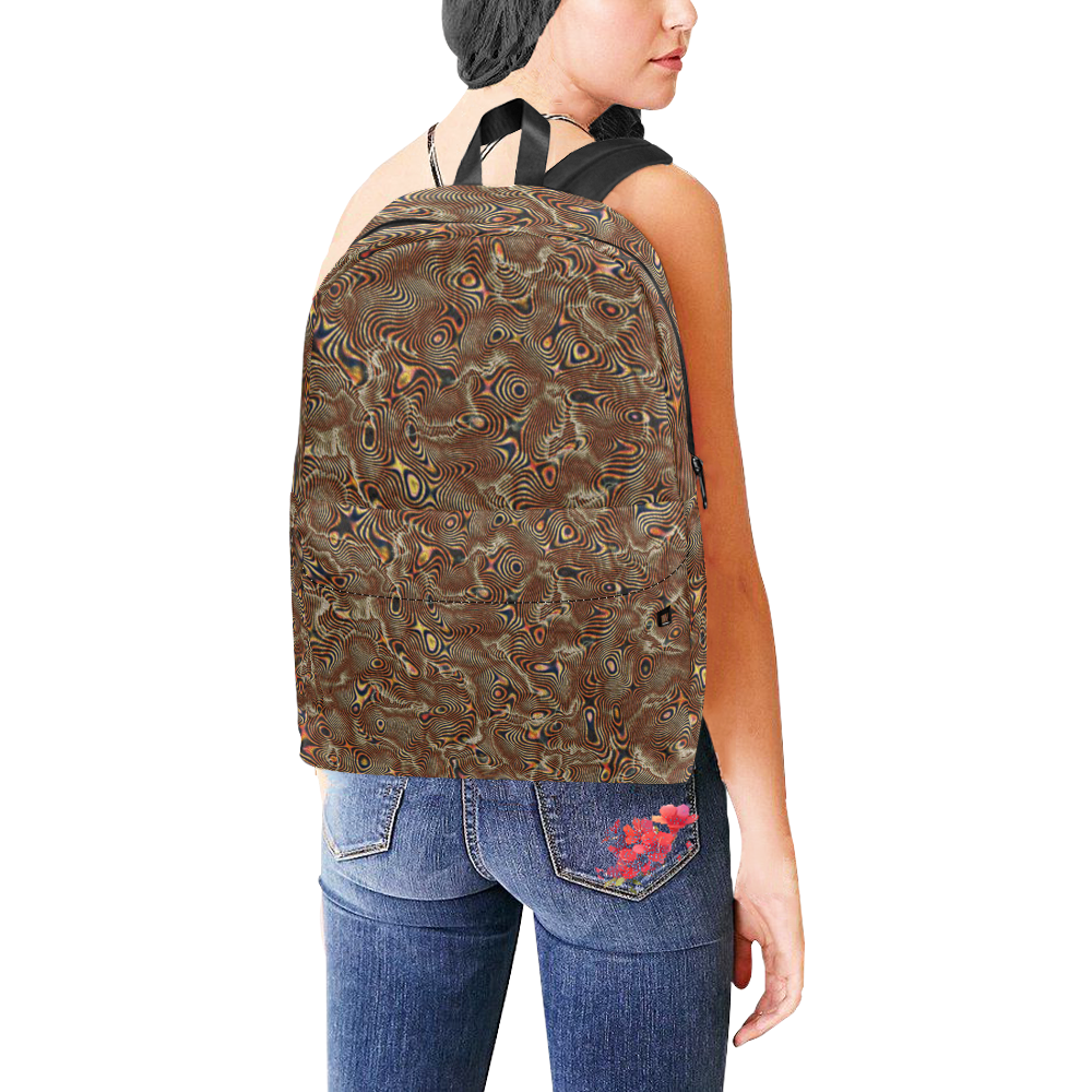 70s chic moire 4 Unisex Classic Backpack (Model 1673)