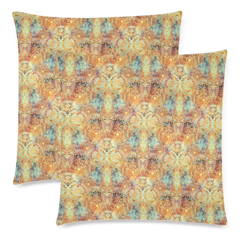 Royal Pattern by K.Merske Custom Zippered Pillow Cases 18"x 18" (Twin Sides) (Set of 2)