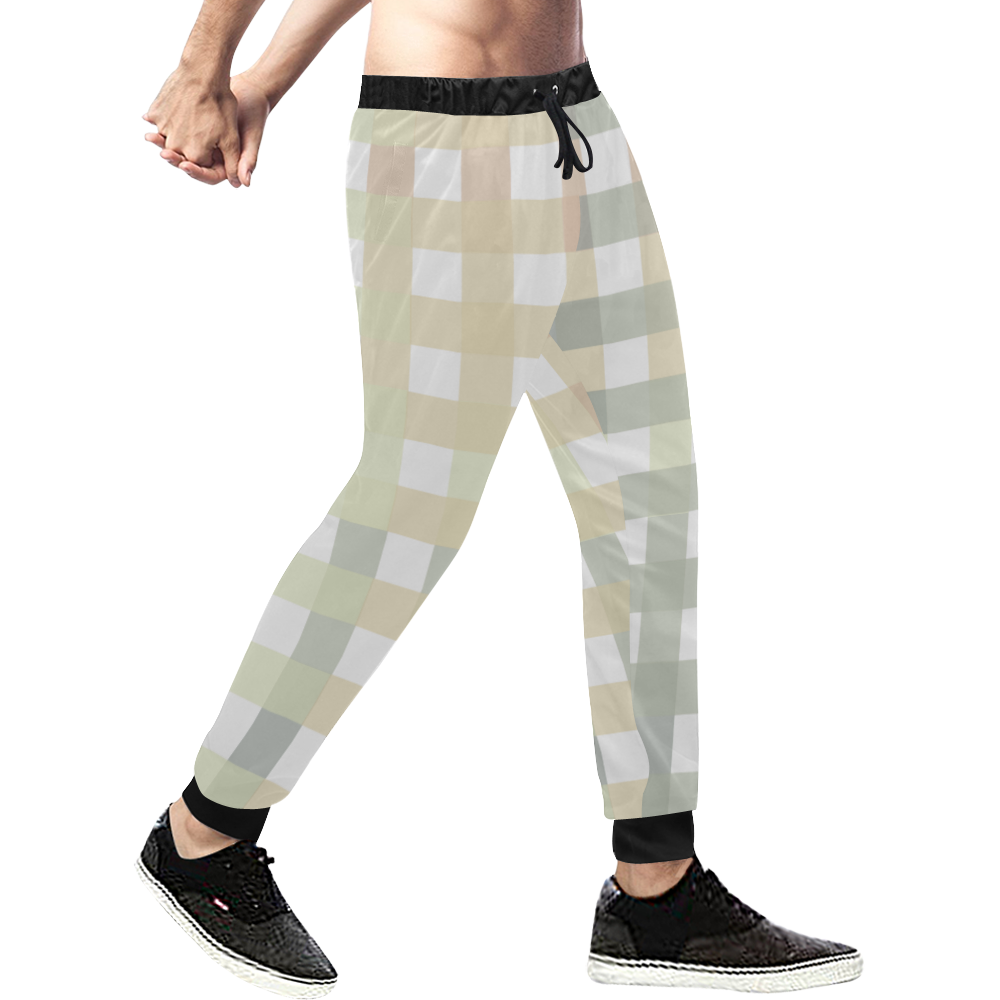 Like a Candy Sweet Pastel Lines Pattern Men's All Over Print Sweatpants (Model L11)
