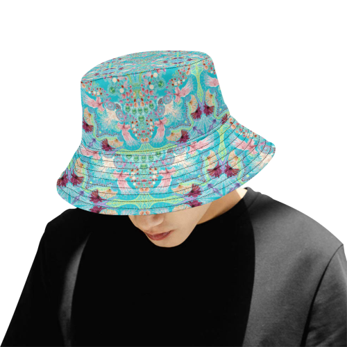 sweet nature-background blue All Over Print Bucket Hat for Men
