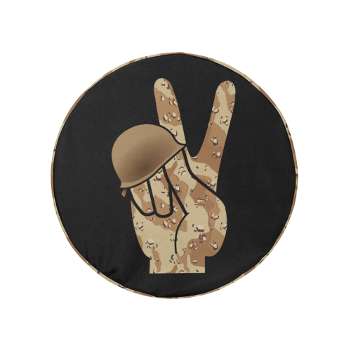 Desert Camouflage Peace Sign 32 Inch Spare Tire Cover