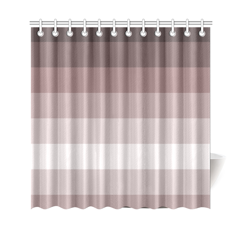 Grey multicolored stripes Shower Curtain 69"x70"
