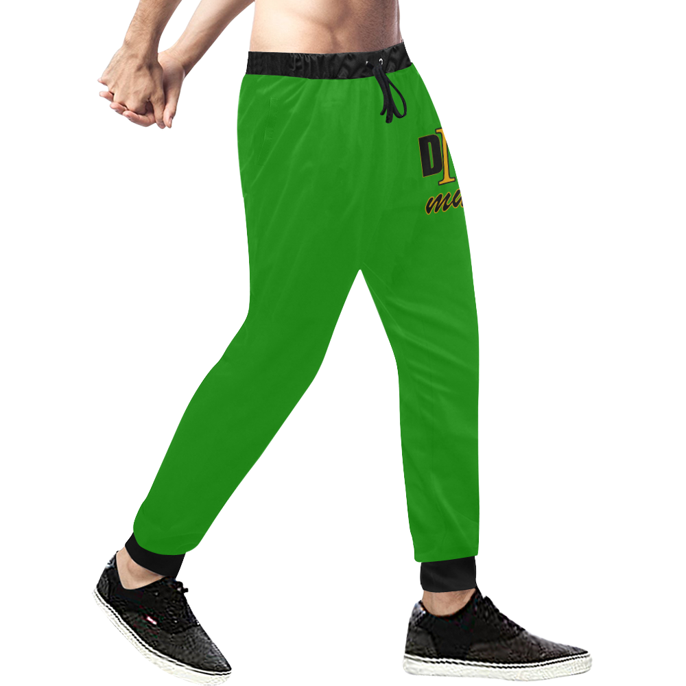DMP music joggers (green) Men's All Over Print Sweatpants/Large Size (Model L11)