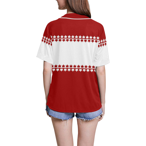 Classic Canada All Over Print Baseball Jersey for Women (Model T50)