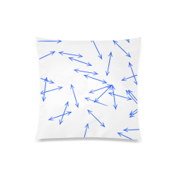 Arrows Every Direction Blue Custom Zippered Pillow Case 20"x20"(Twin Sides)