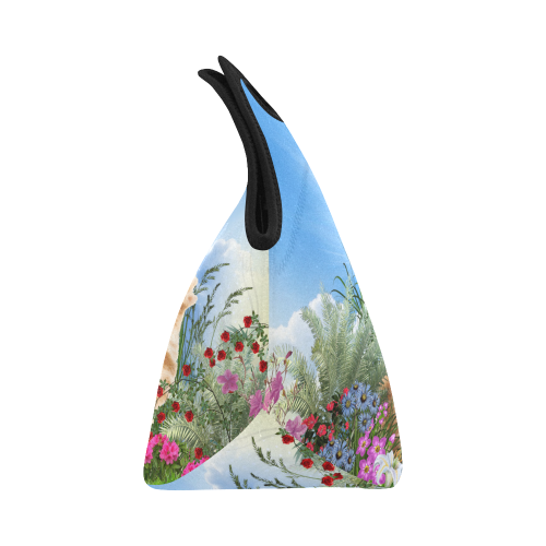 butterfly  playing with kitty Neoprene Lunch Bag/Small (Model 1669)