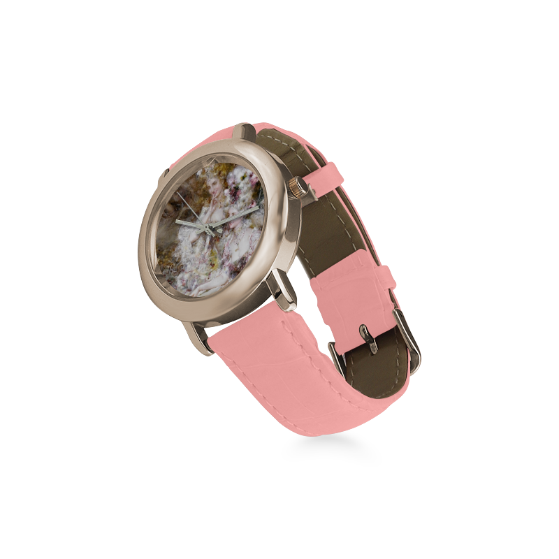 SISTERS Women's Rose Gold Leather Strap Watch(Model 201)