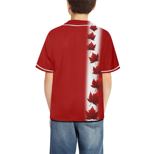 Kid's Canada Souvenir Baseball Jerseys All Over Print Baseball Jersey for Kids (Model T50)