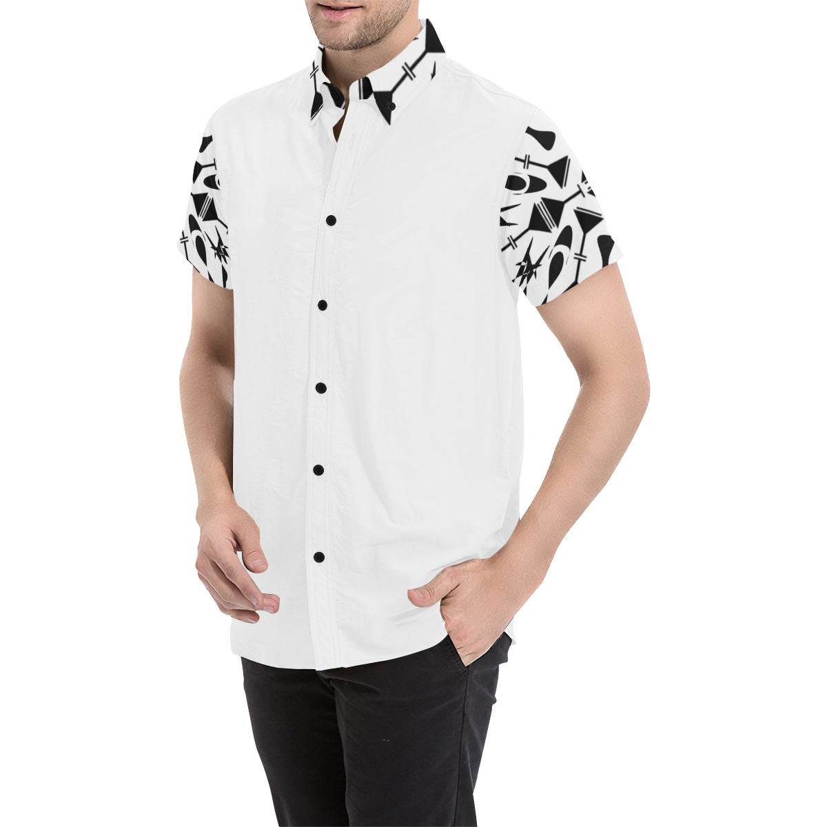 random Men's All Over Print Short Sleeve Shirt/Large Size (Model T53)