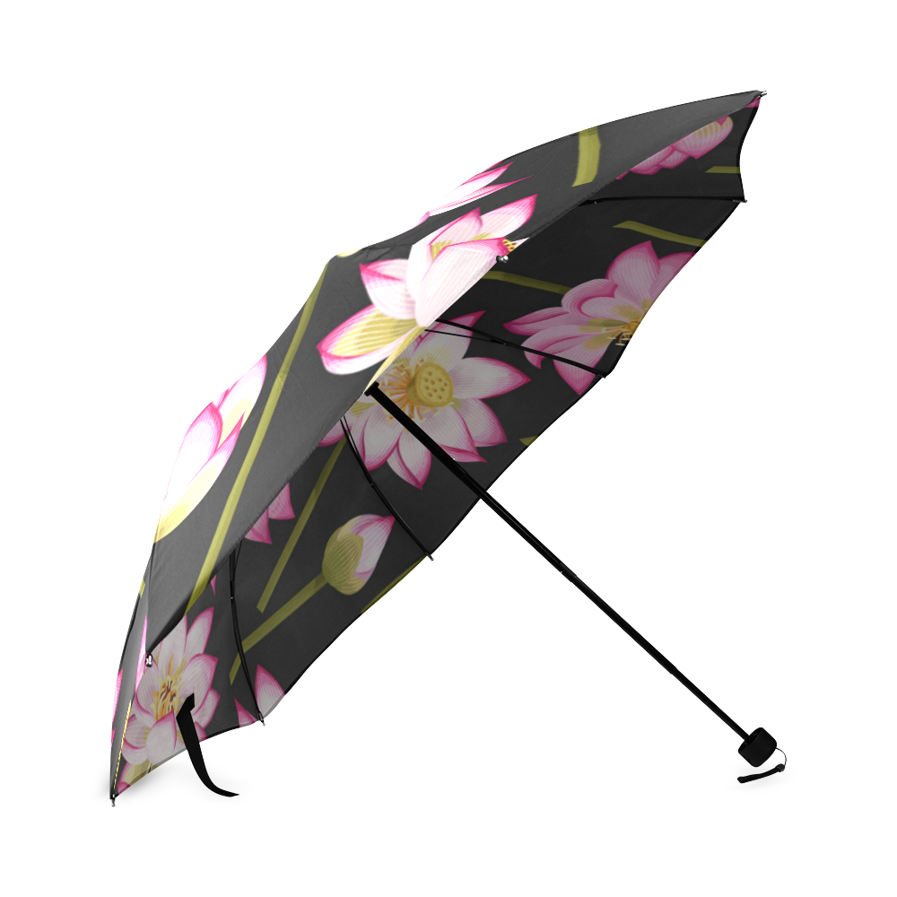Pink Lotus Flowers Foldable Umbrella (Model U01)