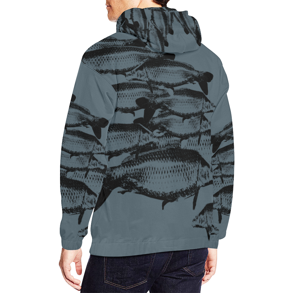carp fish All Over Print Hoodie for Men/Large Size (USA Size) (Model H13)