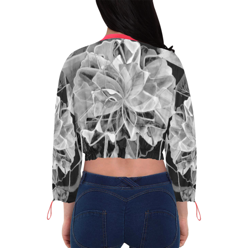 hamsa flower 7 Cropped Chiffon Jacket for Women (Model H30)