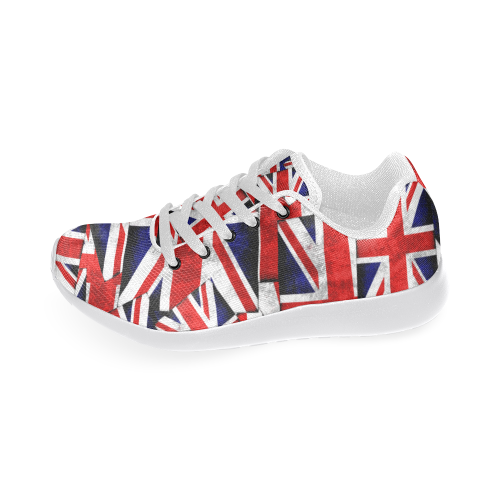 Union Jack British UK Flag Women's Running Shoes/Large Size (Model 020)